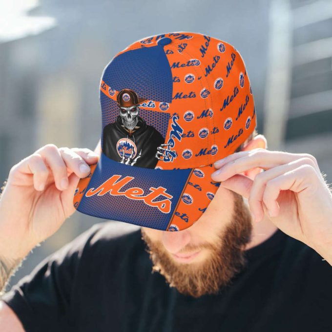 New York Mets Skull Team Logo Baseball Classic Cap Men Hat