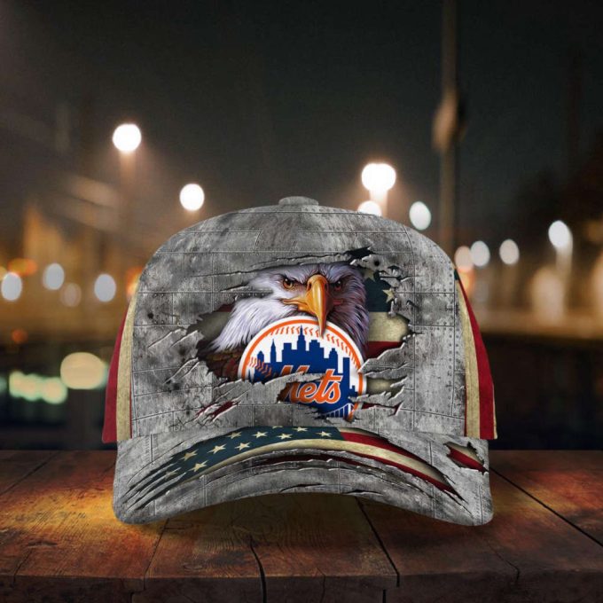 New York Mets Vintage American Flag Royalty Baseball Classic Cap Men Hat
