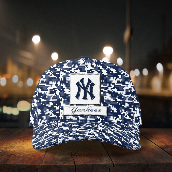 New York Yankees Digital Camo AOP Classic Baseball Classic Baseball Classic Cap Men Hat Men Hat