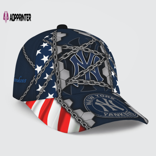 New York Yankees Stars & Stripes Chain Printed Baseball Classic Baseball Classic Cap Men Hat Men Hat