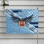 North Carolina Tar Heels American Landscape House Flag