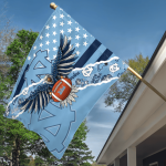 North Carolina Tar Heels American Landscape House Flag