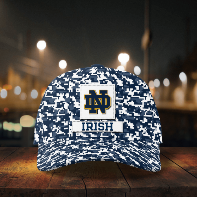 Notre Dame Fighting Irish Digital Camo AOP Classic Baseball Classic Cap Men Hat