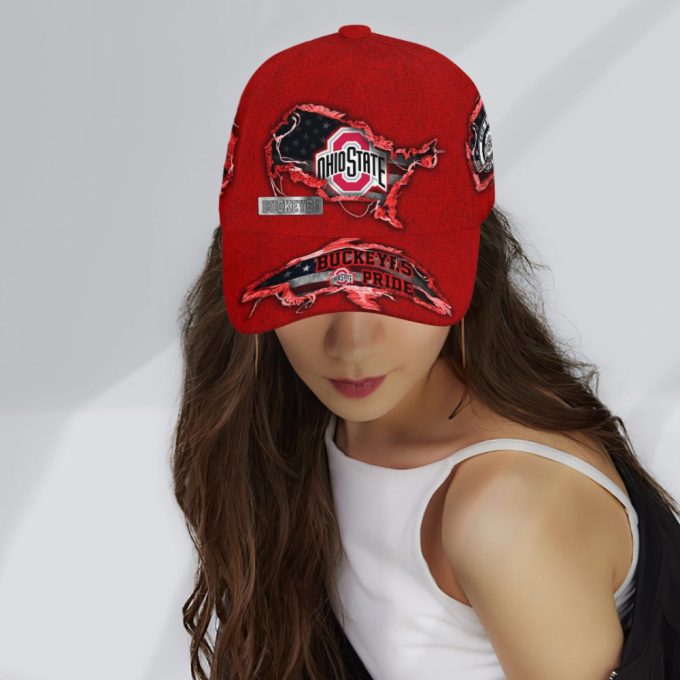 Ohio State Buckeyes American Flag Classic Baseball Classic Baseball Classic Cap Men Hat Men Hat