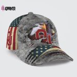 Oklahoma Sooners Vintage American Flag Royalty Baseball Classic Baseball Classic Cap Men Hat Men Hat