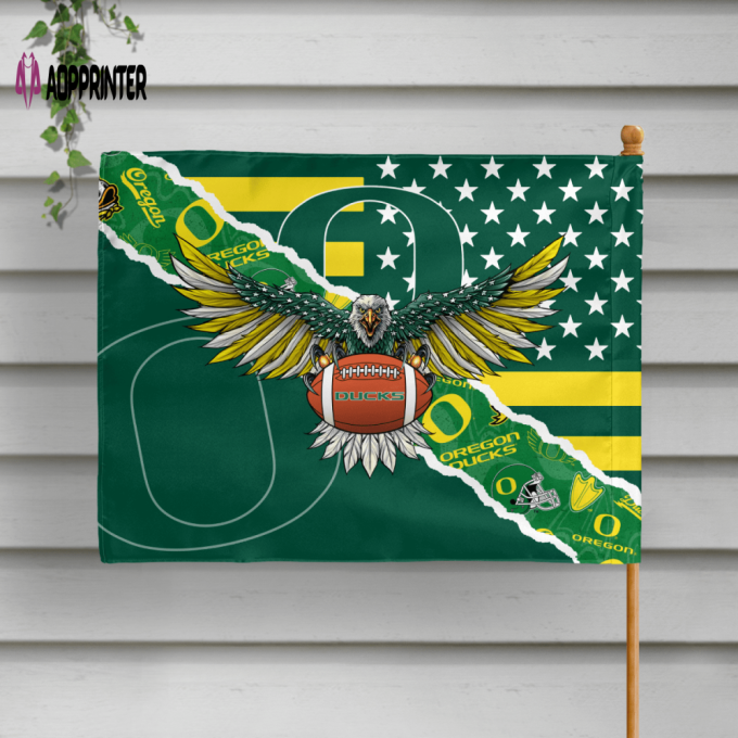 Oregon Ducks American Landscape House Flag