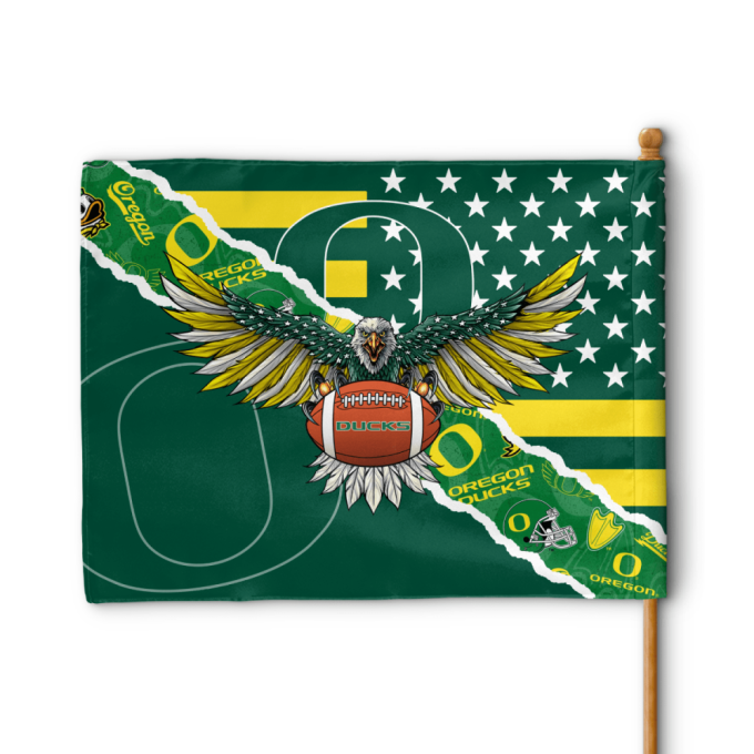 Oregon Ducks American Landscape House Flag