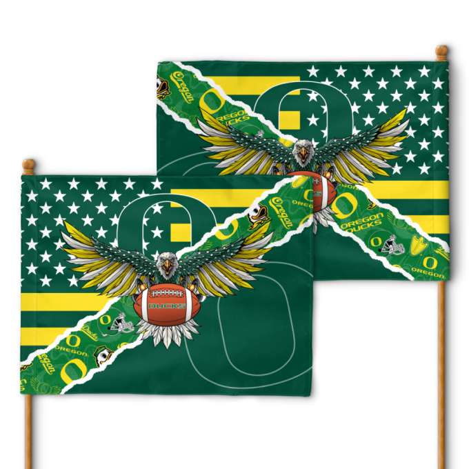 Oregon Ducks American Landscape House Flag