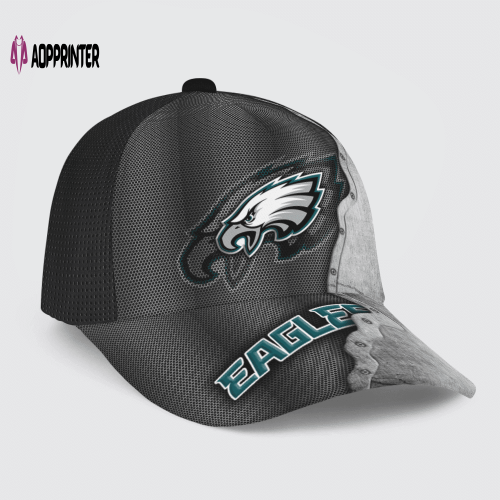 Philadelphia Eagles Specialized Metal Texture Baseball Baseball Classic Baseball Classic Cap Men Hat Men Hat