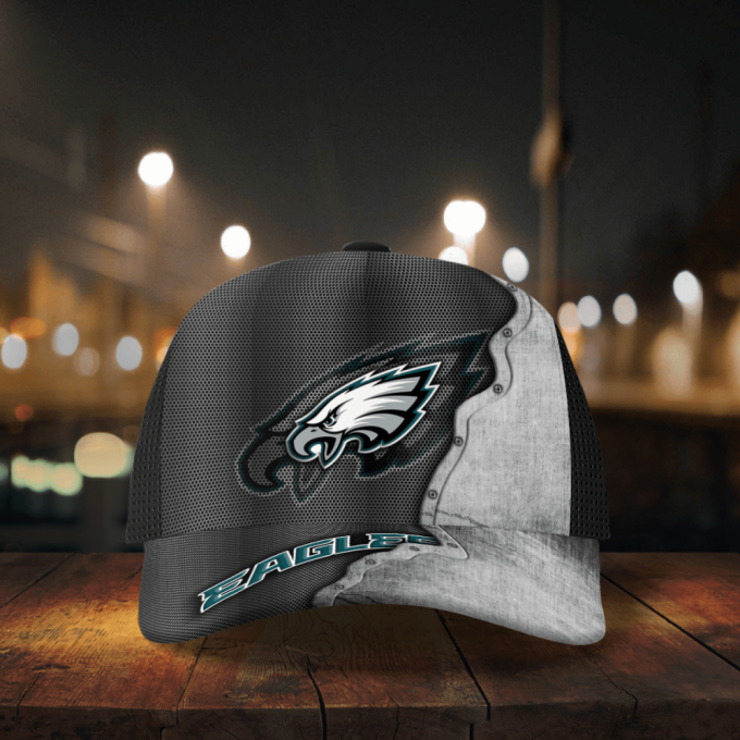 Philadelphia Eagles Specialized Metal Texture Baseball Baseball Classic Cap Men Hat