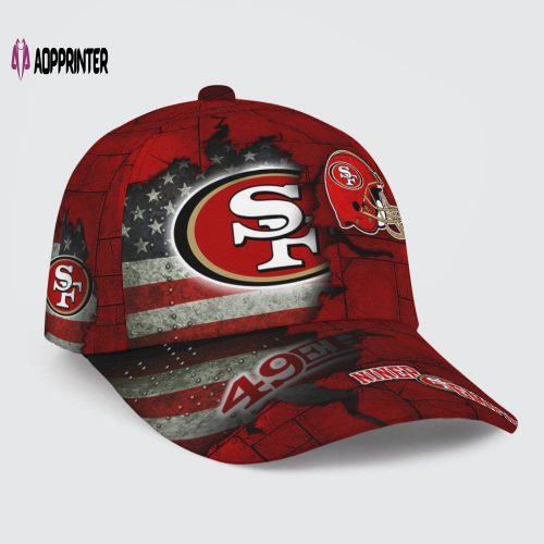 San Francisco 49ers American Flag Metal Printed Baseball Classic Cap Men Hat