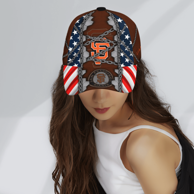 San Francisco Giants Stars & Stripes Chain Printed Baseball Classic Baseball Classic Cap Men Hat Men Hat