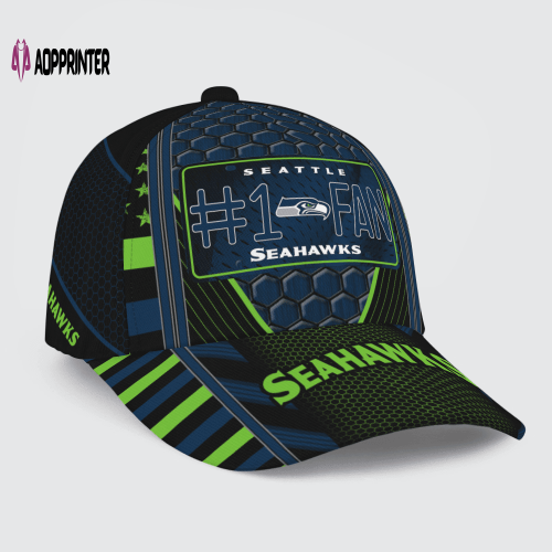 Seattle Seahawks #1 Fan All Over Print Baseball Classic Baseball Classic Cap Men Hat Men Hat