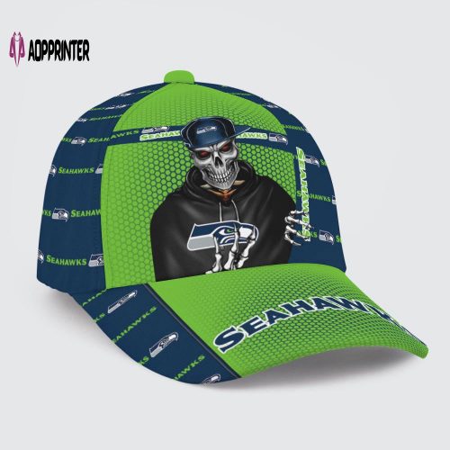 Seattle Seahawks Skull Team Logo Baseball Classic Cap Men Hat