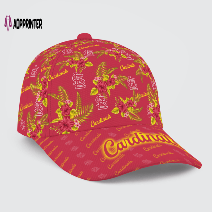 St Louis Cardinals Floral Hawaiian Adjustable Baseball Classic Cap Men Hat