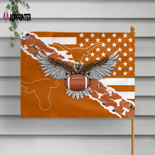 Texas Longhorns American Landscape House Flag