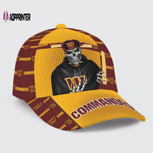 Washington Commanders Skull Team Logo Baseball Classic Cap Men Hat