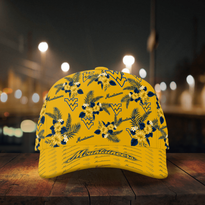 West Virginia Mountaineers Floral Hawaiian Adjustable Baseball Classic Cap Men Hat