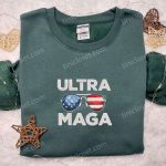 Joe Biden Donald Trump Make America Great Again Embroidered Shirt, Donald Trump Embroidered Sweatshirt, Hot Political Topics Embroidered T-shirt