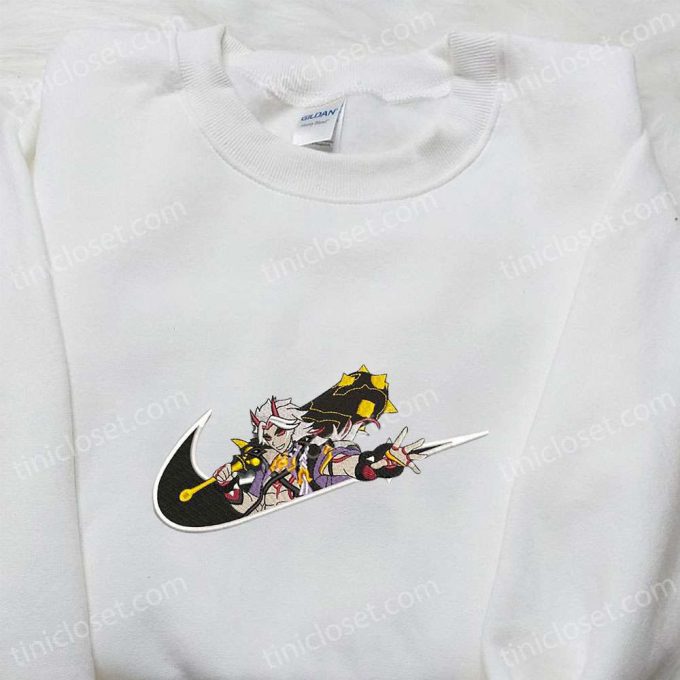 Arataki Itto x Swoosh Game Hoodie: Nike Inspired Embroidered Shirt Perfect Family Gift