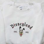 Disneyland Pluto Est 1955 Embroidered Shirt: Spooky Disney Halloween Gift for Family