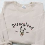 Disneyland Pluto Est 1955 Embroidered Shirt: Spooky Disney Halloween Gift for Family