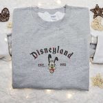 Disneyland Pluto Est 1955 Embroidered Shirt: Spooky Disney Halloween Gift for Family