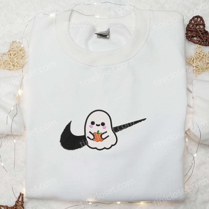 Ghost Pumpkin x Swoosh Embroidered Sweatshirt: Best Halloween Gift for Family