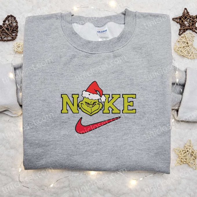 Grinch x Nike Movie Embroidered Hoodie & Shirt: Best Christmas Gift Ideas for Family