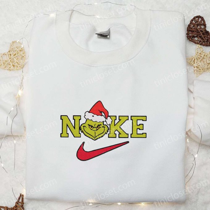 Grinch x Nike Movie Embroidered Hoodie & Shirt: Best Christmas Gift Ideas for Family