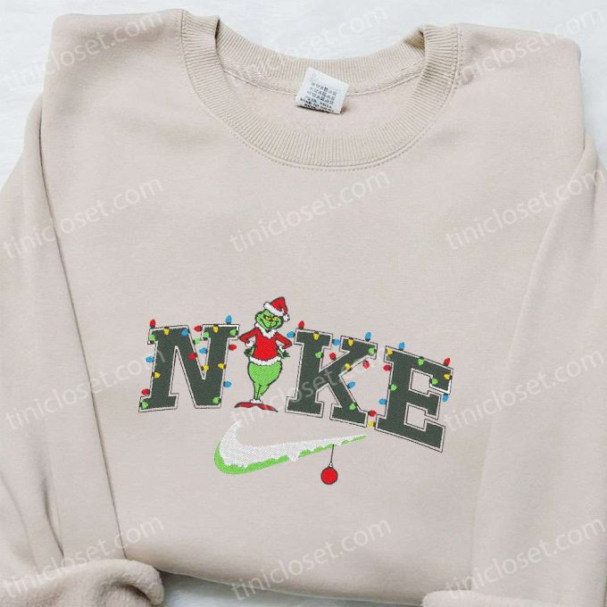 Grinch Xmas x Nike Movie Embroidered Sweatshirt – Best Christmas Gift Idea