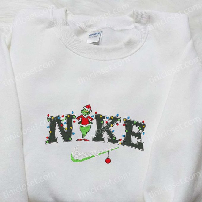 Grinch Xmas x Nike Movie Embroidered Sweatshirt – Best Christmas Gift Idea