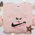 Joker Why So Serious x Swoosh Movie Embroidered Hoodie – Horror Shirt Best Halloween Gift Ideas