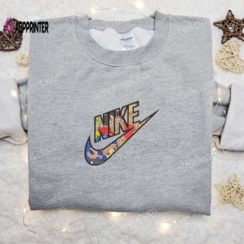 Minnie Mouse x Nike Cartoon Embroidered Hoodie: Best Disney Characters Shirt Perfect Family Gift