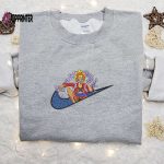 Luffy Gear 5 x Swoosh Anime Sweatshirt: One Piece Embroidered Shirt Best Family Gift