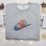 Luffy Gear 5 x Swoosh Anime Sweatshirt: One Piece Embroidered Shirt Best Family Gift