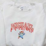 Spooky Michael Myers Stitch Embroidered Shirt – Horror Movie Characters for a Creepy Look