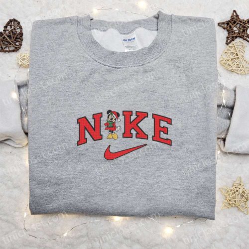 Minnie Mouse Christmas x Nike Cartoon Hoodie: Disney Characters Embroidered Shirt Ideal Family Gift