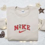 Minnie Mouse Christmas x Nike Cartoon Hoodie: Disney Characters Embroidered Shirt Ideal Family Gift