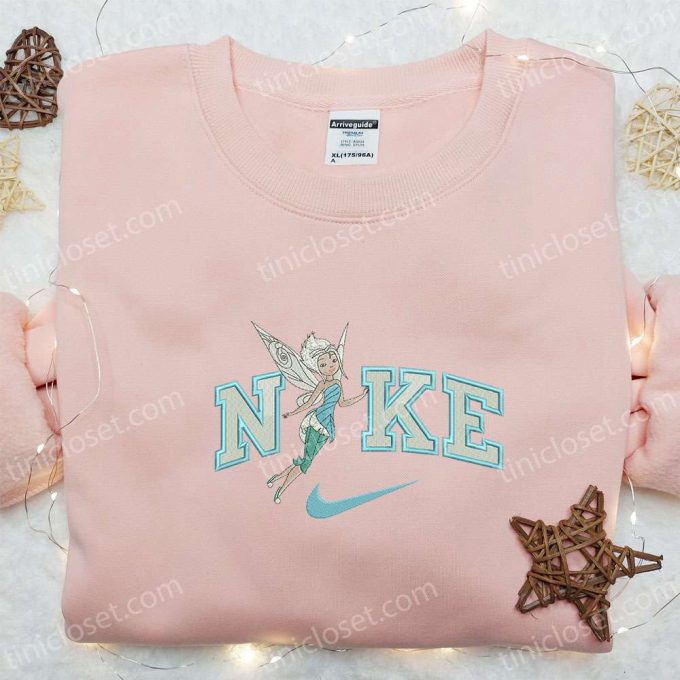 Nike Cartoon x Tinkerbell Embroidered Sweatshirt & Disney Characters Shirt: Best Family Gift Ideas