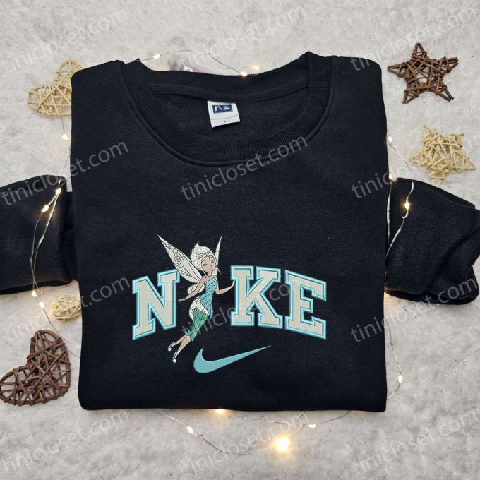 Nike Cartoon x Tinkerbell Embroidered Sweatshirt & Disney Characters Shirt: Best Family Gift Ideas