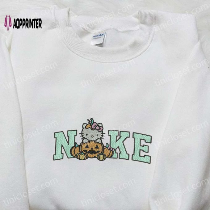 Nike x Hello Kitty Halloween Pumpkin Embroidered Shirt: Cute & Inspired Halloween Tee