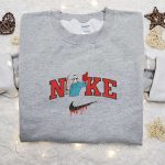 Nike x Jason Voorhees Super Like Killer Embroidered Hoodie: Horror Movie Sweatshirt & Nike Inspired T-shirt