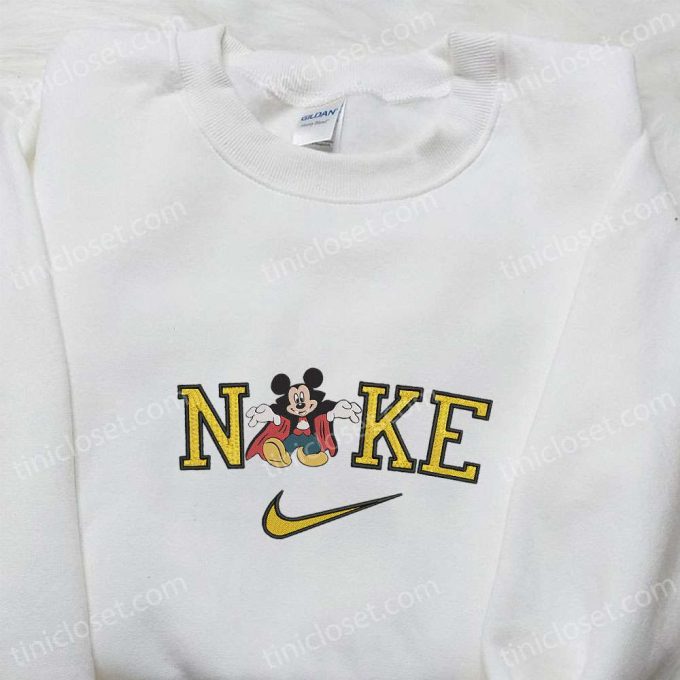 Nike x Mickey Magician Embroidered Shirt & Disney Halloween Hoodie: Spooky Nike Inspired Sweatshirt