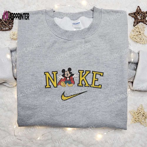 Nike x Mickey Magician Embroidered Shirt & Disney Halloween Hoodie: Spooky Nike Inspired Sweatshirt