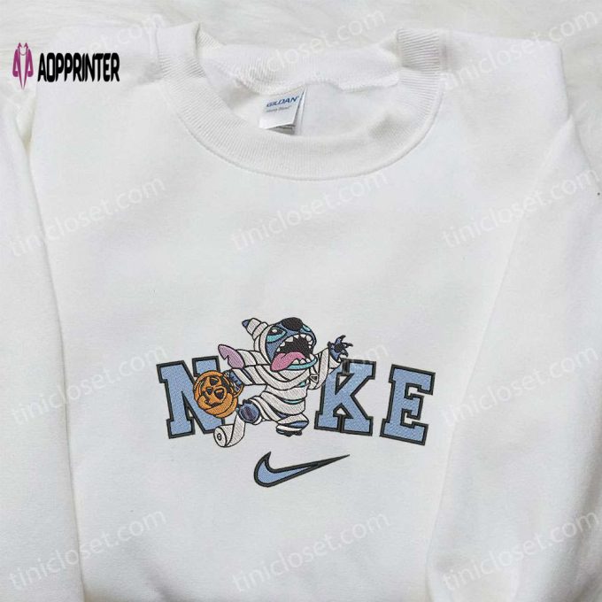 Disney Halloween Embroidered Hoodie Nike x Mummy Stitch T-shirt Nike Inspired Sweatshirt