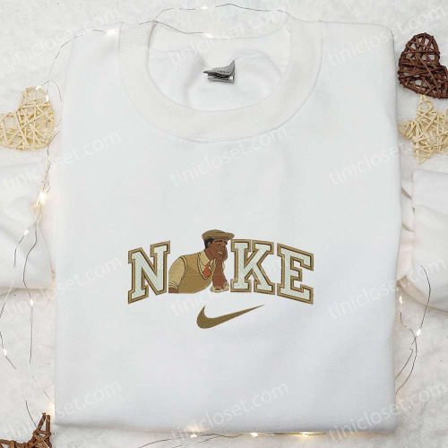 Nike x Prince Naveen Cartoon Sweatshirt: Disney Characters Embroidered Shirt Best Family Gift