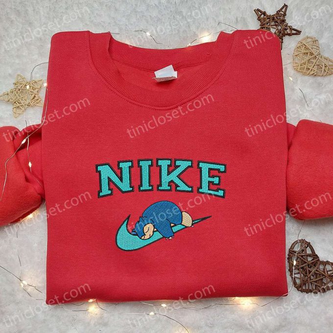 Nike x Snorlax Anime Sweatshirt & Pokemon Embroidered Shirt: Best Family Gift Ideas