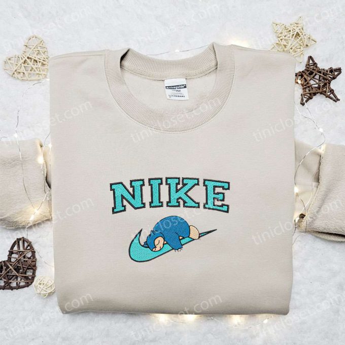 Nike x Snorlax Anime Sweatshirt & Pokemon Embroidered Shirt: Best Family Gift Ideas