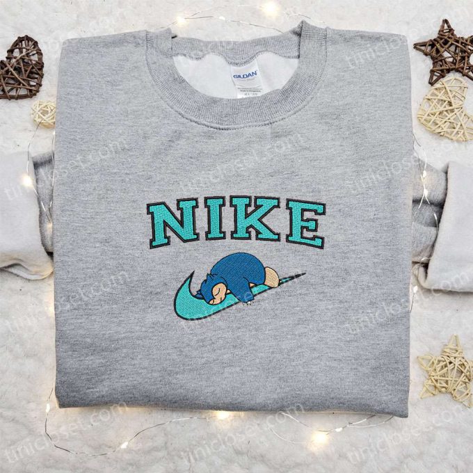 Nike x Snorlax Anime Sweatshirt & Pokemon Embroidered Shirt: Best Family Gift Ideas